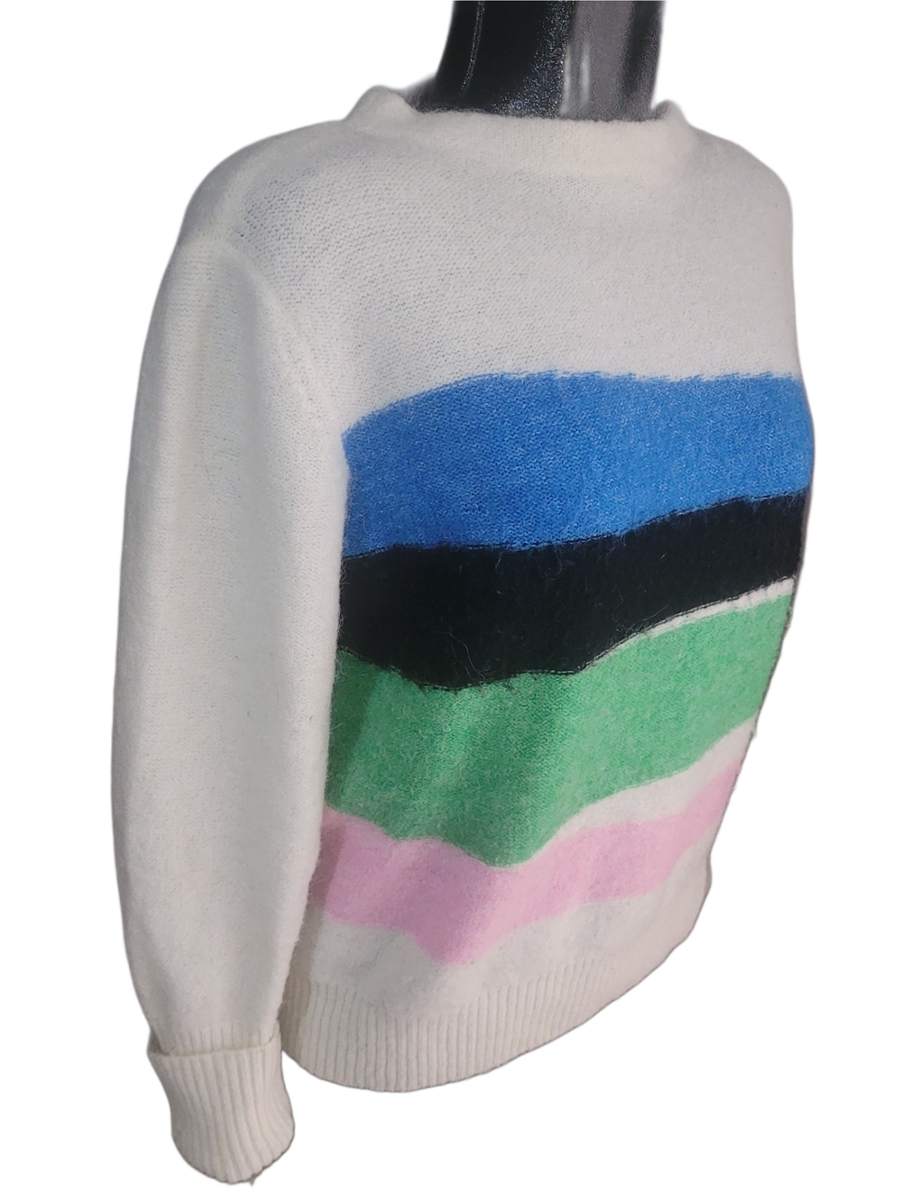 Opus Polora Angora Wool Blend Knit Colorblock Sweater Size 38 EU - Picture 3 of 8